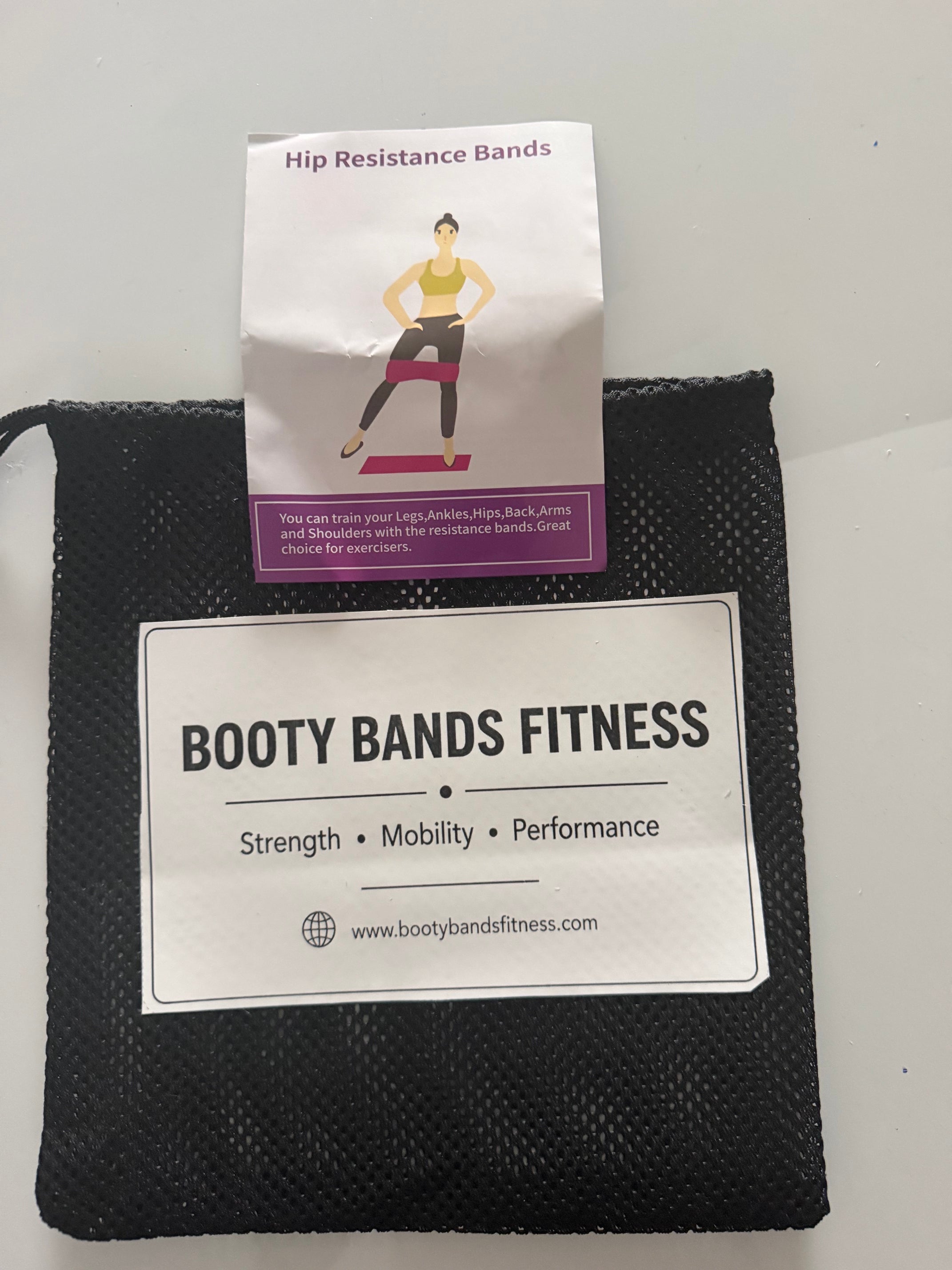 Booty Bands Fitness Latex Resistance Bands - 5 Level Workout Set