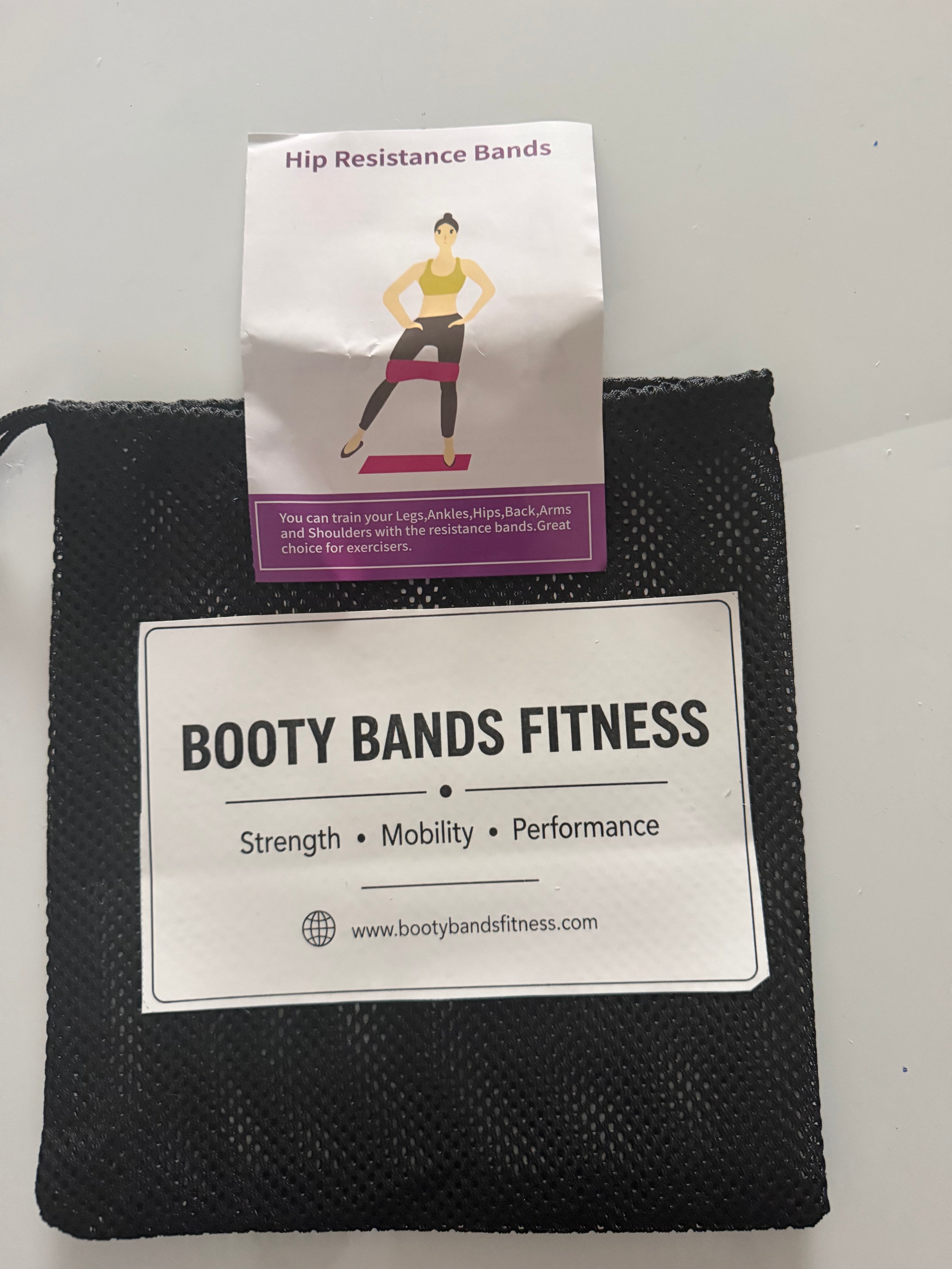 Booty Bands Fitness Starter Kit - 3 Non-Slip Fabric Resistance Bands