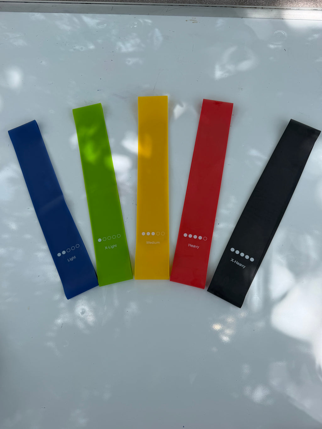 Booty Bands Fitness Latex Resistance Bands - 5 Level Workout Set