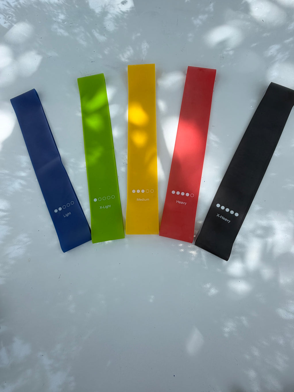 Booty Bands Fitness Latex Resistance Bands - 5 Level Workout Set